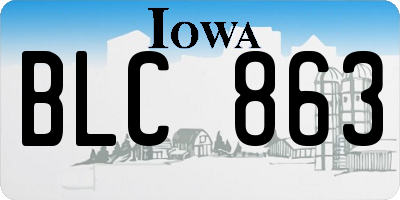 IA license plate BLC863