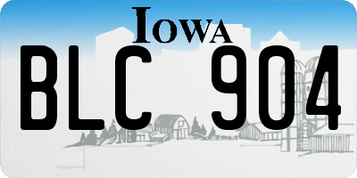 IA license plate BLC904