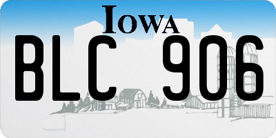 IA license plate BLC906