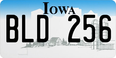 IA license plate BLD256