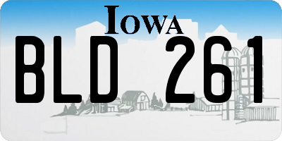 IA license plate BLD261