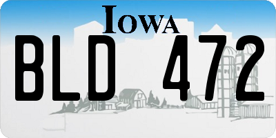 IA license plate BLD472