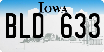 IA license plate BLD633