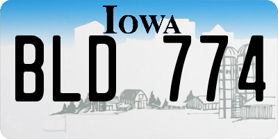 IA license plate BLD774