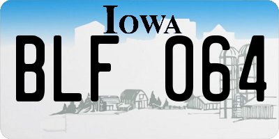 IA license plate BLF064