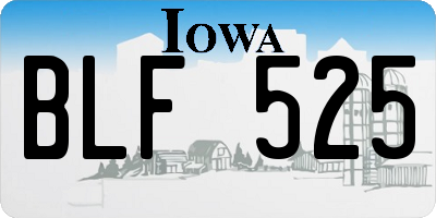 IA license plate BLF525