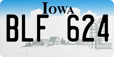 IA license plate BLF624