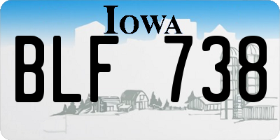 IA license plate BLF738