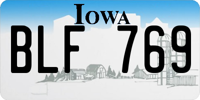 IA license plate BLF769