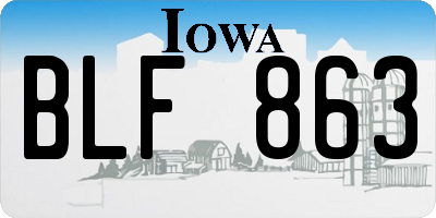IA license plate BLF863