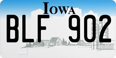 IA license plate BLF902