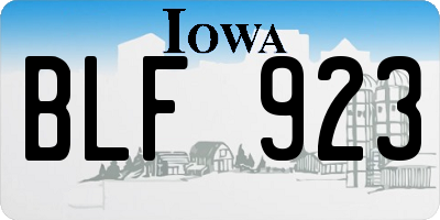 IA license plate BLF923
