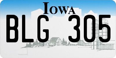 IA license plate BLG305