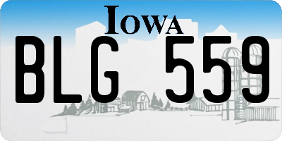 IA license plate BLG559