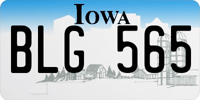 IA license plate BLG565