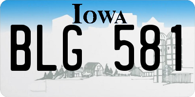 IA license plate BLG581