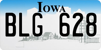 IA license plate BLG628