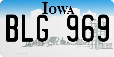 IA license plate BLG969