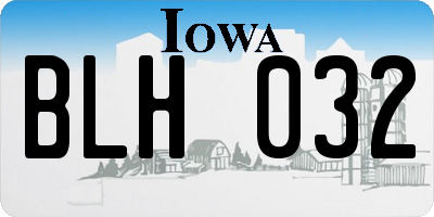 IA license plate BLH032
