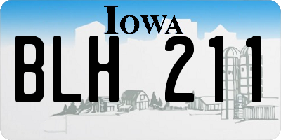 IA license plate BLH211