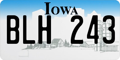 IA license plate BLH243