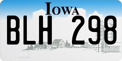 IA license plate BLH298