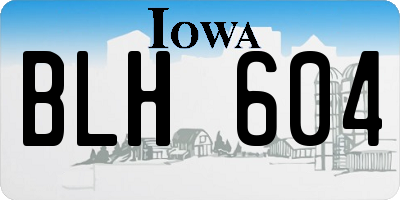 IA license plate BLH604