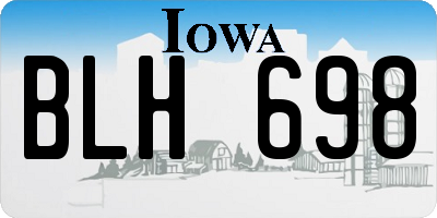 IA license plate BLH698