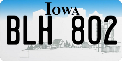IA license plate BLH802