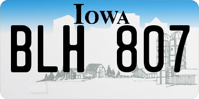 IA license plate BLH807