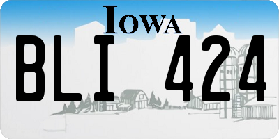 IA license plate BLI424
