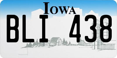 IA license plate BLI438