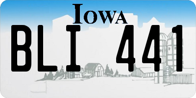 IA license plate BLI441