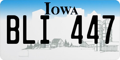 IA license plate BLI447