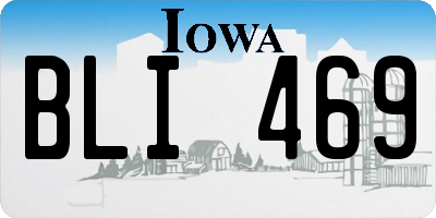 IA license plate BLI469