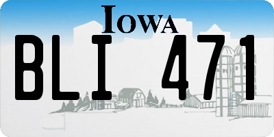 IA license plate BLI471