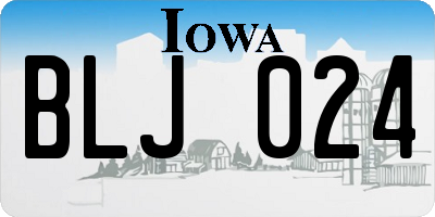 IA license plate BLJ024