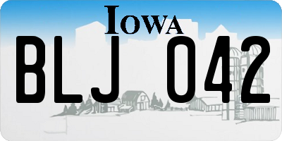 IA license plate BLJ042