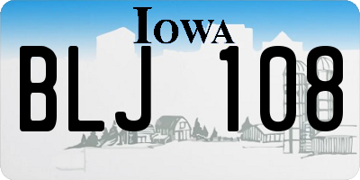 IA license plate BLJ108