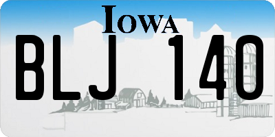 IA license plate BLJ140