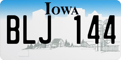 IA license plate BLJ144