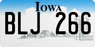 IA license plate BLJ266