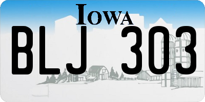 IA license plate BLJ303