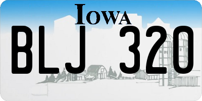 IA license plate BLJ320