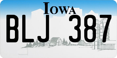 IA license plate BLJ387