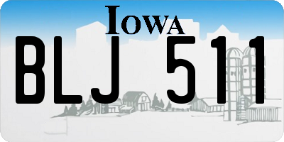 IA license plate BLJ511