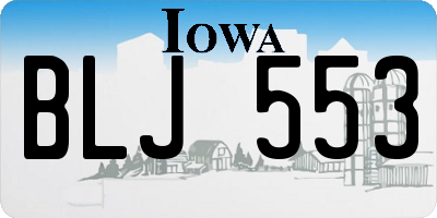IA license plate BLJ553