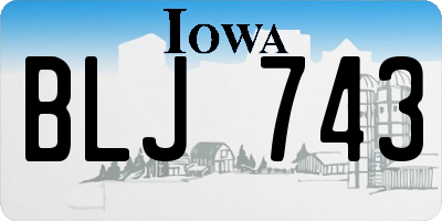 IA license plate BLJ743