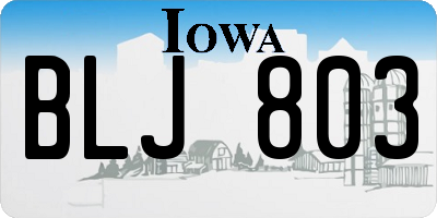 IA license plate BLJ803