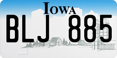 IA license plate BLJ885